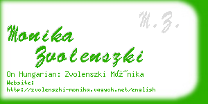 monika zvolenszki business card